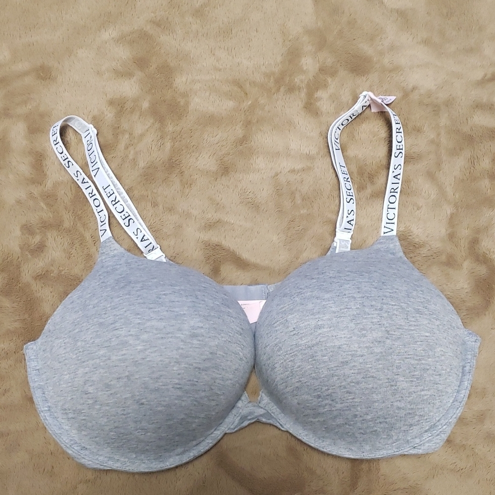 Victoria's Secret Cotton Lined Push Up Gray Women's Bra